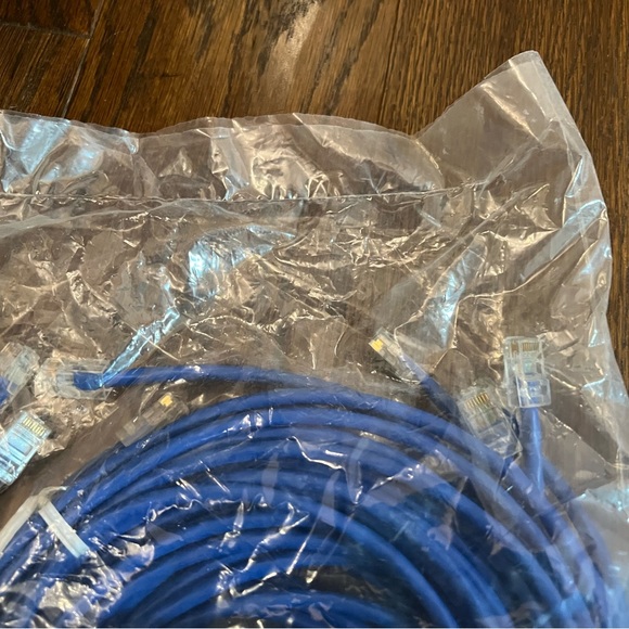 Set of 5 - Patch Cord Mod 24 AWG 4-Pair stranded Enhanced CAT 5e A/B 10ft Blue - Picture 2 of 3